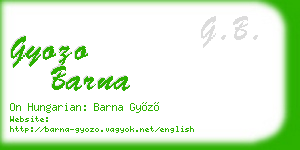 gyozo barna business card
