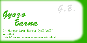 gyozo barna business card